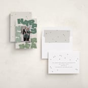 "Fun New Year" - Holiday Cards in Sage by Lori Wemple - Assembled