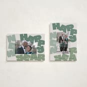 "Fun New Year" - Holiday Cards in Sage by Lori Wemple - Photo Orientation Options