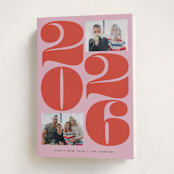 "big new year" - Holiday Cards in Candy by Lori Wemple - Folded Card