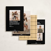 "Sideways" - Holiday Cards in Midnight by Lindsay Megahed - Back of Card Options