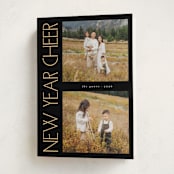 "Sideways" - Holiday Cards in Midnight by Lindsay Megahed - Folded Card