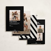 "Balanced" - Holiday Cards in Coal by Morgan Kendall - Back of Card Options