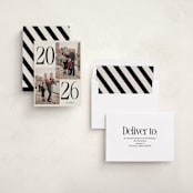 "Balanced" - Holiday Cards in Coal by Morgan Kendall - Assembled