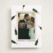 "Popping Bottles" - Holiday Cards in Snow by Shari Margolin - Front