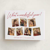 "Wonderful Year" - Holiday Cards in Peppermint by Kacey Kendrick Wagner - Folded Card