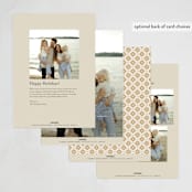"Bright and Happy Family" - Holiday Cards in Cashmere by Kelsey Mucci - Back of Card Options