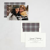 "Casual Note" - Holiday Cards in Snow by Owl and Toad - Assembled