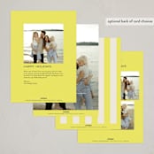 "In Focus" - Holiday Cards in Lime by Ellen Schlegelmilch - Back of Card Options
