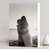 "In Focus" - Holiday Cards in Lime by Ellen Schlegelmilch - Folded Card