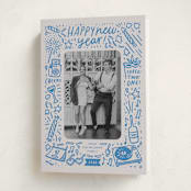 "Three! Two! One!" - Holiday Cards in Azure by Abbigail Lim - Folded Card