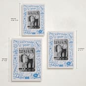 "Three! Two! One!" - Holiday Cards in Azure by Abbigail Lim - Formats Available