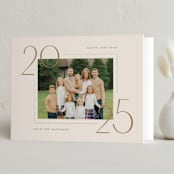 "Across" - Holiday Cards in Golden by Amy Kross - Folded Card