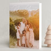 "Magnolia" - Holiday Cards in Snow by Deynaaz Daraei - Folded Card