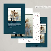 "Monoline Lettering" - Holiday Cards in Sparkler by Erin German - Back of Card Options