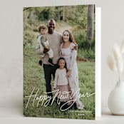"Monoline Lettering" - Holiday Cards in Sparkler by Erin German - Folded Card