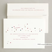 "Monoline Lettering" - Holiday Cards in Sparkler by Erin German - FREE Recipient Addressing