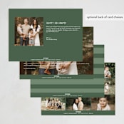 "Modern Year" - Holiday Cards in Emerald by Sarah Cohn - Back of Card Options