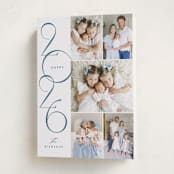 "Stacked Gallery" - Holiday Cards in Cerulean by Jessica Williams - Folded Card