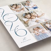 "Stacked Gallery" - Holiday Cards in Cerulean by Jessica Williams - Detail