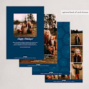 "Statement Cheers" - Holiday Cards in Navy by Hooray Creative - Back of Card Options