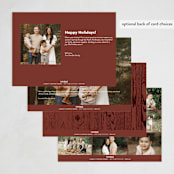 "Retro Christmas" - Holiday Cards in Snow by Up Up Creative - Back of Card Options