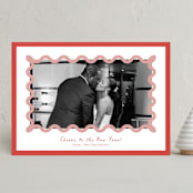 "Party Squiggle" - Holiday Cards in Candy Cane by Blustery August - Front