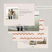 "Party Squiggle" - Holiday Cards in Papaya by Blustery August - Back of Card Options