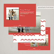 "Party Squiggle" - Holiday Cards in Candy Cane by Blustery August - Back of Card Options