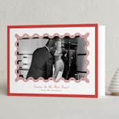 "Party Squiggle" - Holiday Cards in Candy Cane by Blustery August - Folded Card