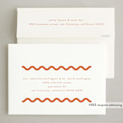 "Party Squiggle" - Holiday Cards in Papaya by Blustery August - FREE Recipient Addressing
