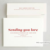 "two or three" - Holiday Cards in Crimson by Kimberly Morgan - FREE Recipient Addressing