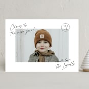 "sign" - Holiday Cards in Linen by Jennifer Lew - Front