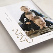 "Minimalist New Year" - Holiday Cards in Caramel by Ana de Sousa - Detail