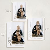 "Minimalist New Year" - Holiday Cards in Caramel by Ana de Sousa - Formats Available