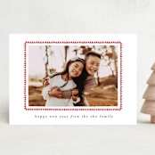 "hand drawn scallop" - Holiday Cards in Berry by Sara Hicks Malone - Front