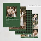 "New Mr. and Mrs." - Holiday Cards in Ebony by Andrea Cernin - Back of Card