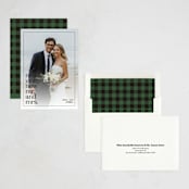 "New Mr. and Mrs." - Holiday Cards in Ebony by Andrea Cernin - Assembled