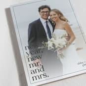 "New Mr. and Mrs." - Holiday Cards in Ebony by Andrea Cernin - Detail