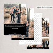 "Peace And Prosperity" - Holiday Cards in Onyx by Up Up Creative - Back of Card Options