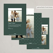 "Modern striped frame" - Holiday Cards in Forest by Jackie Crawford - Back of Card Options