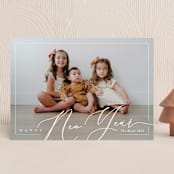 "Framed" - Holiday Cards in Linen by Jennifer Lew - Front
