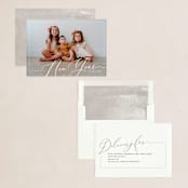 "Framed" - Holiday Cards in Linen by Jennifer Lew - Assembled