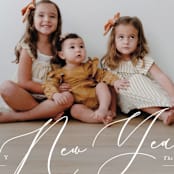 "Framed" - Holiday Cards in Linen by Jennifer Lew - Detail