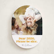 "Pretty Please" - Holiday Cards in Snow by Robert and Stella - Front
