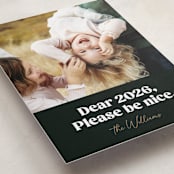 "Pretty Please" - Holiday Cards in Onyx by Robert and Stella - Detail