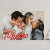 "vintage script" - Holiday Cards in Poinsettia by Morgan Kendall - Front