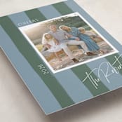 "Painted Stripes" - Holiday Cards in Juniper by Cindy Reynolds - Detail