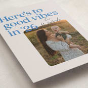 "Good vibes in 25" - Holiday Cards in Bluebell by Jackie Crawford - Detail