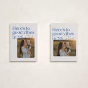 "Good vibes in 25" - Holiday Cards in Bluebell by Jackie Crawford - Photo Orientation Options