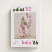 "adios" - Holiday Cards in Rosa by Megan Davis - Folded Card